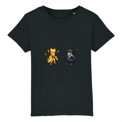 T-shirt 100% Coton Bio - Naruto x Sasuke - Enfant