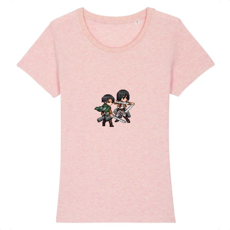 T-shirt 100% Coton Bio - Livai x Mikasa - Femme