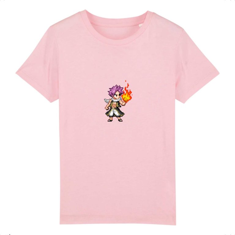 T-shirt 100% Coton Bio - Natsu Fireball - Enfant