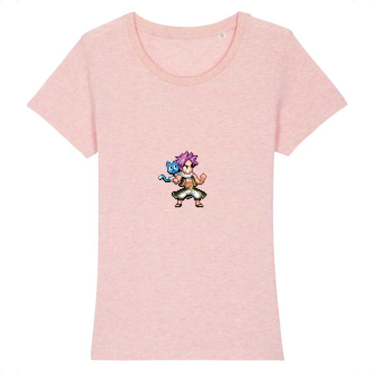 T-shirt 100% Coton Bio - Natsu and Happy - Femme