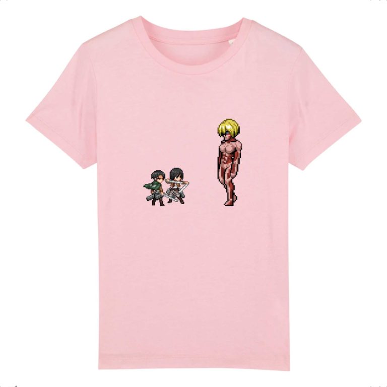 T-shirt 100% Coton Bio - Livai x Mikasa vs Annie - Enfant