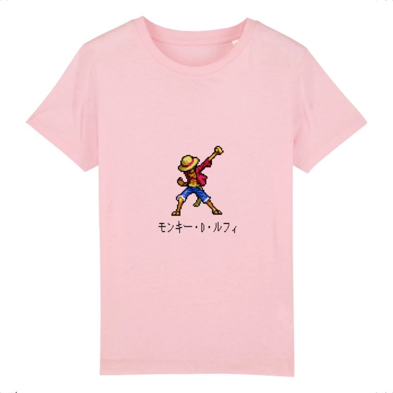 T-shirt 100% Coton Bio - One Piece Monkey D. Luffy - Enfant