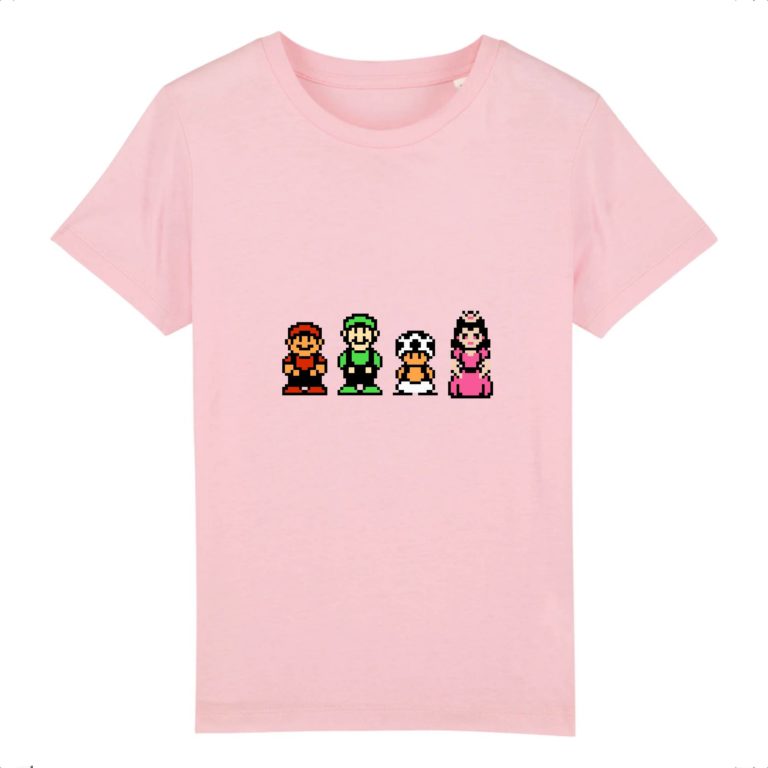 T-shirt 100% Coton Bio - Mario Bros. 2 - Enfant