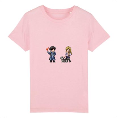 T-shirt 100% Coton Bio - Roy Mustang x Riza Hawkeye - Enfant