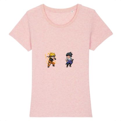 T-shirt 100% Coton Bio - Naruto Uzumaki x Sasuke Uchiha - Femme